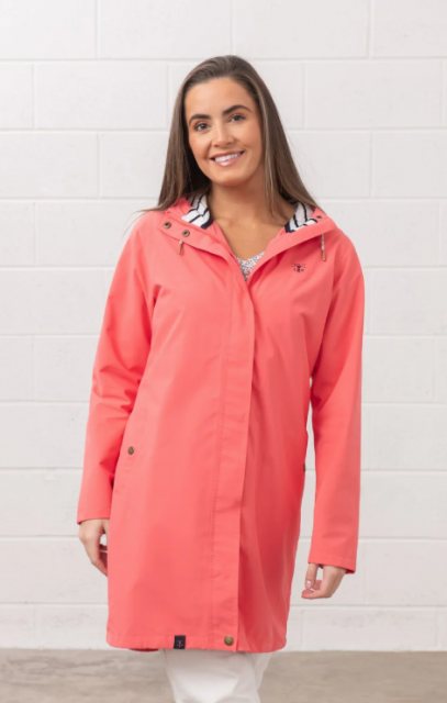 Lighthouse   Lighthouse Beachcomber Long Coat Coral