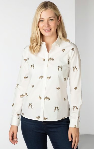 Rydale Rydale Wistow Hare Print Shirt