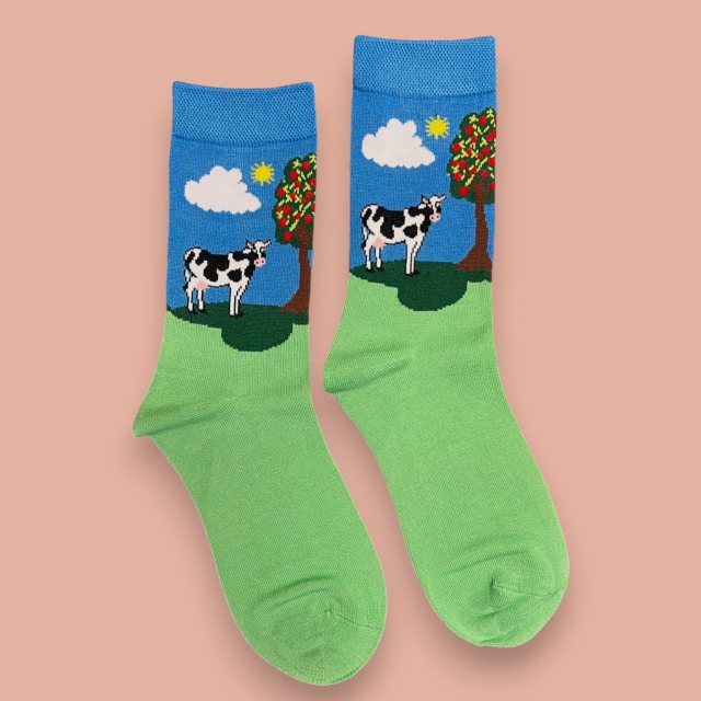 Jess & Lou Bamboo Hooves Sock Green