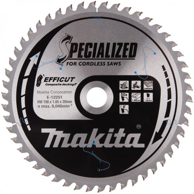 Makita Makita Efficut TCT Circular Saw Blade 190mm x 20mm 50T