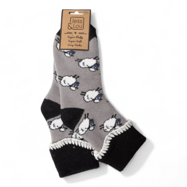 Jess & Lou Cosy Cuffed Sheep Sock