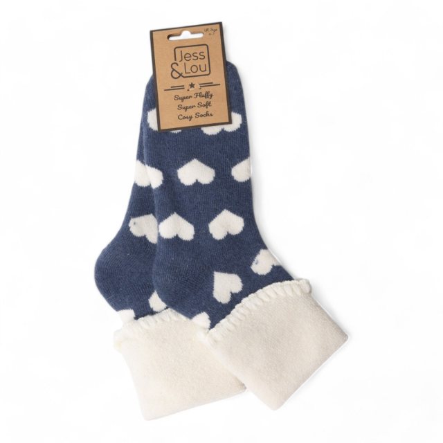 Jess & Lou Cosy Cuffed Heart Sock