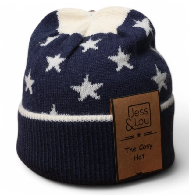 Jess & Lou Cosy Star Beanie Hat