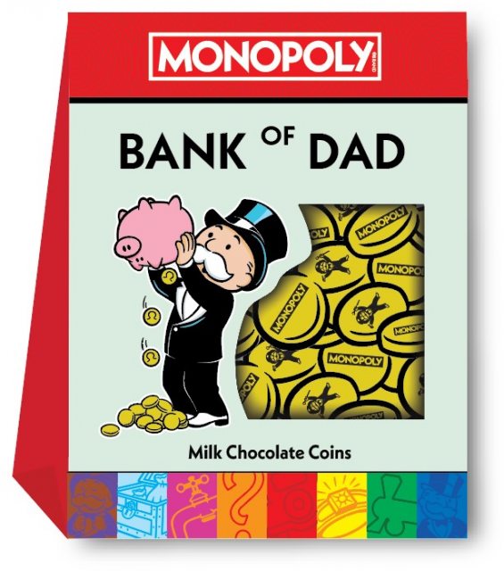 Monopoly Bank Of Dad Milk Chocolate Coins 80g