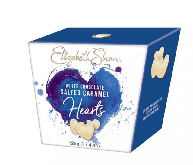 Elizabeth Shaw White Chocolate Salted Caramel Hearts 125g