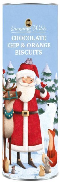 Grandma Wild's Santa Chocolate Chip & Orange Biscuits 200g