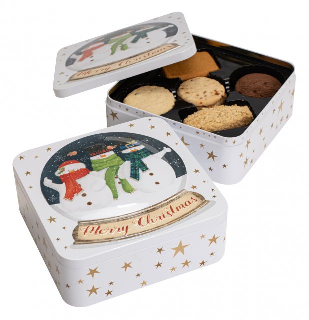 Farmhouse Biscuits Snowman Snowglobe Biscuits Tin 400g