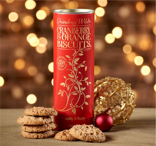 Grandma Wild's Ornate Cranberry & Orange Biscuits 150g