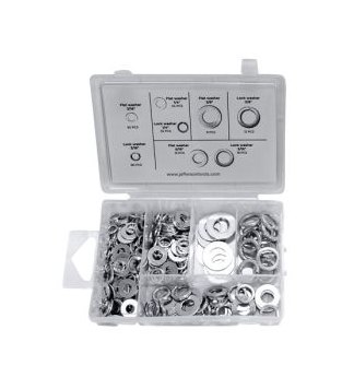 Jefferson Tools Jefferson Flat & Spring Washer Assortment 250 Pack