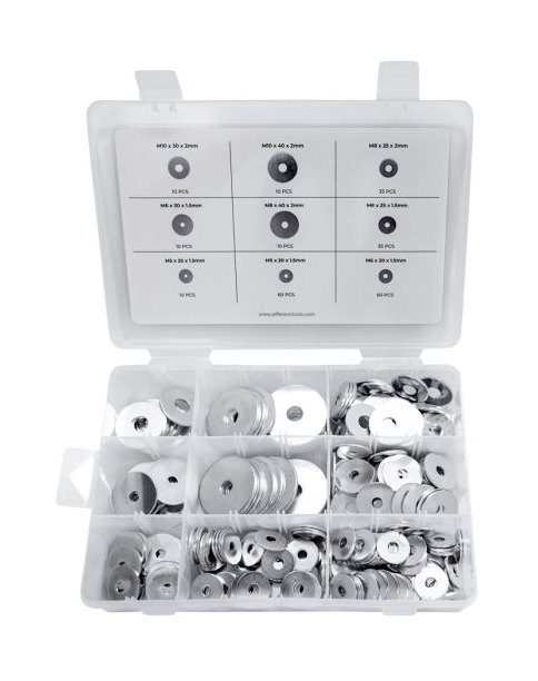 Jefferson Tools Jefferson Zinc Plated Repair Washer Assortment 240 Piece
