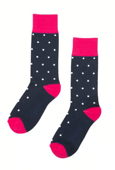 Rydale Rydale Polka Dot Ankle Sock Navy Size 4-7