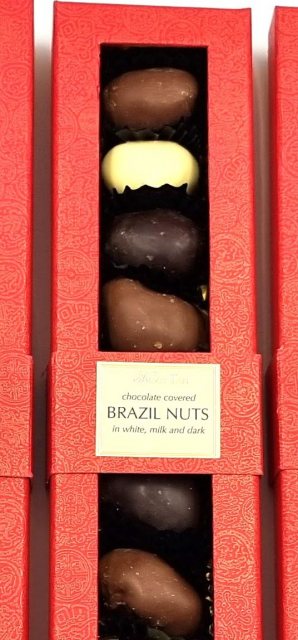 Walnut Tree White, Milk & Dark Chocolate Brazil Nuts