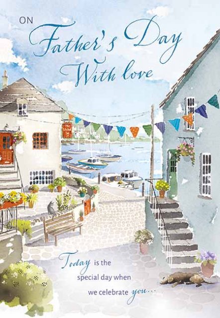 Father's Day Harbour Scene Card