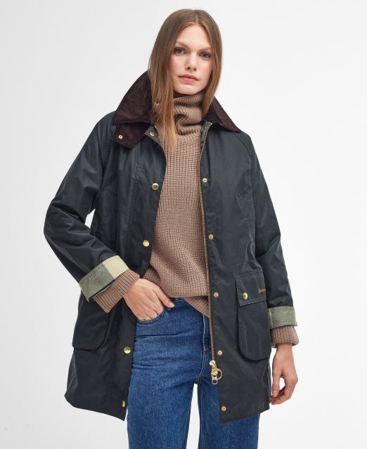 Barbour Barbour Beadnell Wax Long Jacket Sage