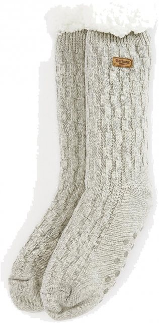 Barbour Barbour Lounge Cable Knit Sock Light Grey Marl