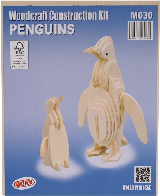 Quay Penguins Wooden Craft Kit