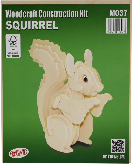 Quay Squirrel Wooden Craft Kit