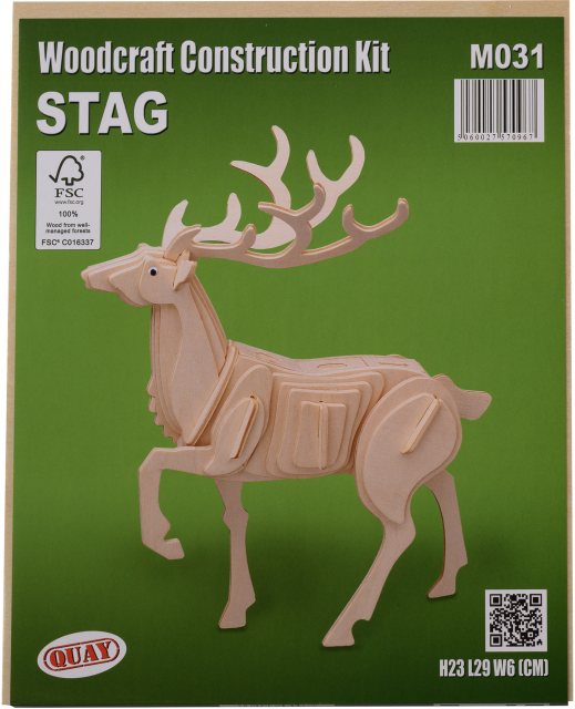 Quay Stag Wooden Craft Kit