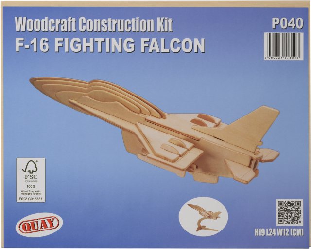 Quay F-16 Fighting Falcon Wooden Craft Kit