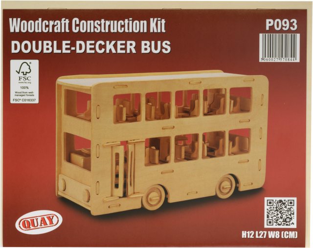 Quay Double Decker Bus Wooden Craft Kit