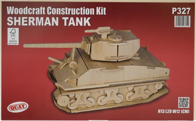 Quay Sherman Tank Wooden Craft Kit