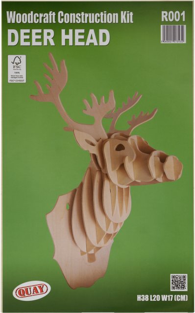 Quay Deer Head Wooden Craft Kit