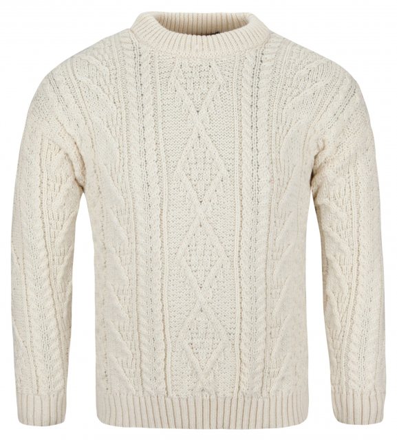 J M Cooper J M Cooper Aran Jumper Ecru