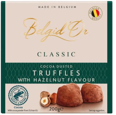 Belgi D'Or Cocoa Dusted Hazelnut Truffles 200g