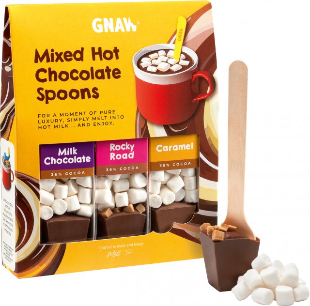 Gnaw Mixed Hot Chocolate Spoons 6 Pack