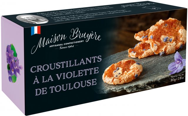 Maison Bruyere Croustillants A La Violette De Toulouse Violet Crisps 80g