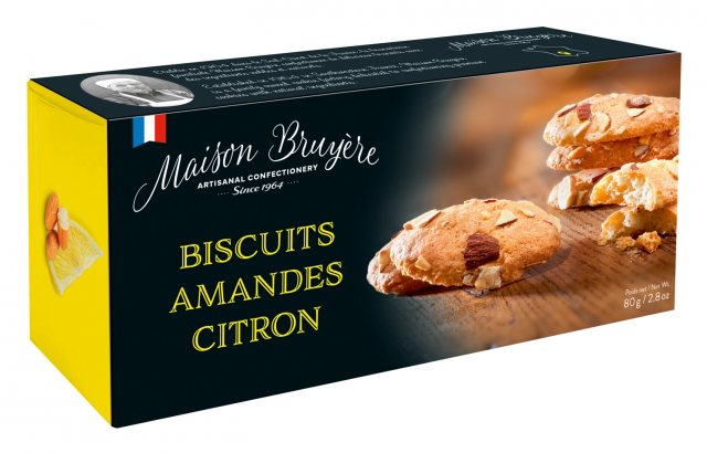 Maison Bruyere Amandes Citron Almon & Lemon Biscuits 80g