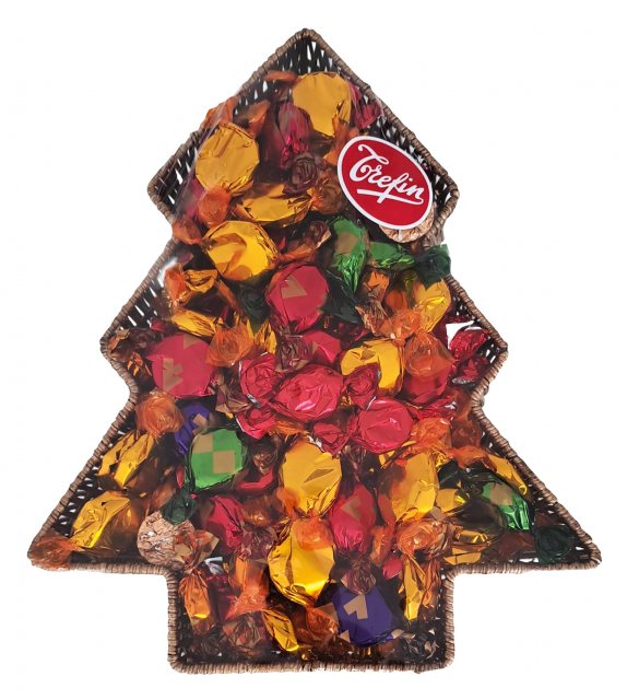 Toffees & Chocolates Tree Shaped Basket 1kg