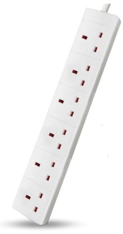 Extension Lead 6 Gang 13A 2m