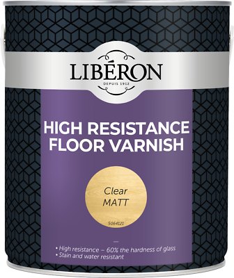 Liberon High Resistance Floor Varnish Clear Matt 2.5L