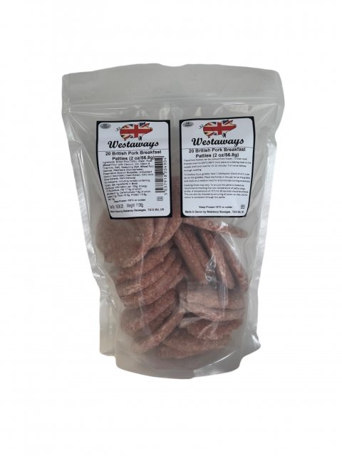 Westaways British Breakfast Pork Patties 20 Pack