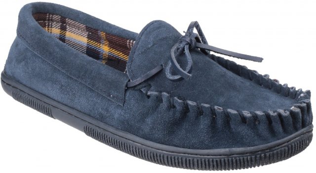 Cotswold Cotswold Alberta Moccasin Slipper Navy