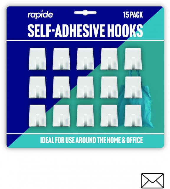 Rapide Self Adhesive Hook 15 Pack