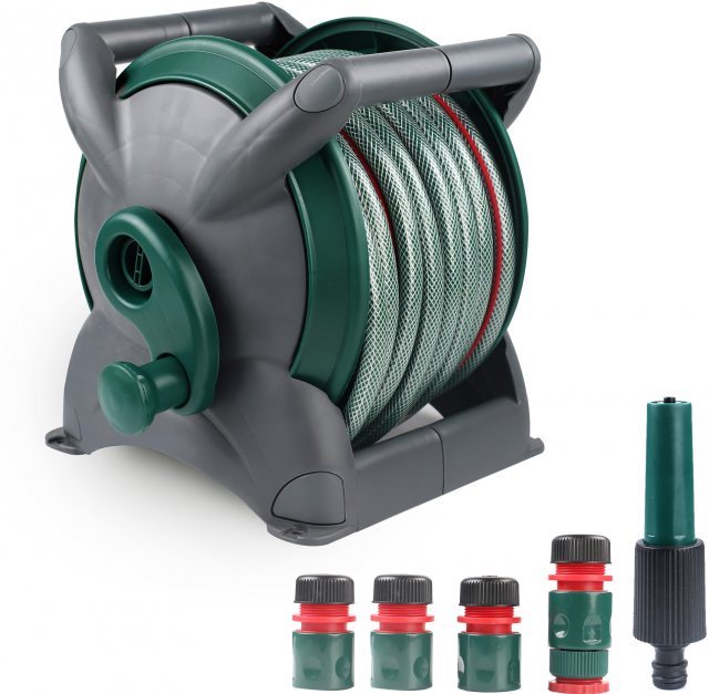 Dekton Hose Reel Cart With Nozzle 20m