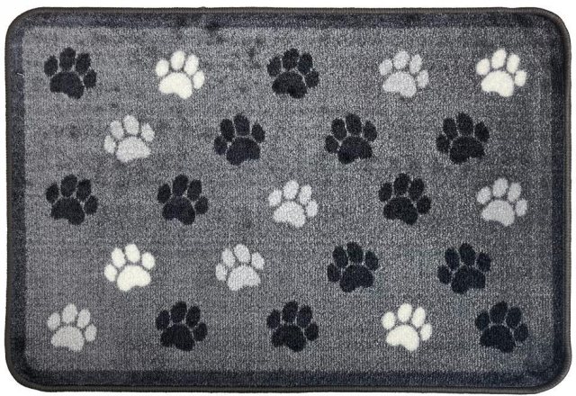 Washable Paw Doormat Grey 50cm x 75cm