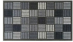 Scrape N Sorb Parquet Doormat Grey 45cm x 75cm