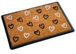 Rubber & Coir Heart Doormat 40cm x 60cm