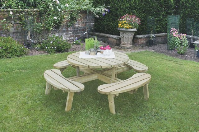 Forest Garden Forest Garden Circular Picnic Table