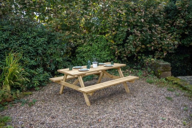 Forest Garden Forest Garden Rectangular Picnic Table 1.7m