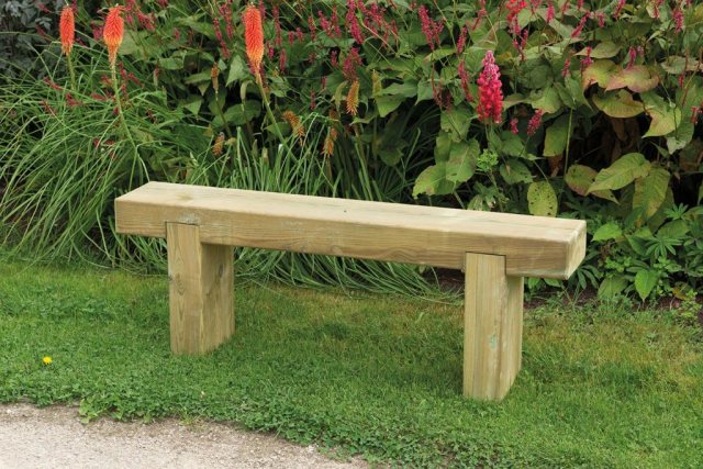 Forest Garden Forest Garden Sleeper Bench 1.2m