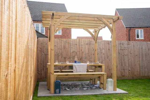 Forest Garden Forest Garden Dining Table & Bench Set