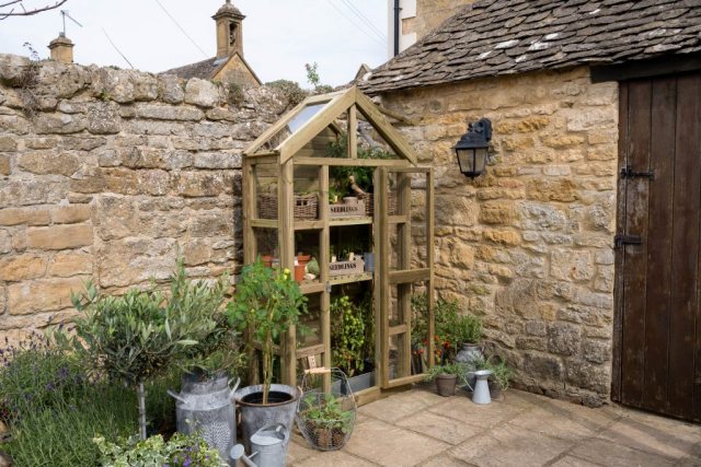 Forest Garden Forest Garden Georgian Tall Wall Greenhouse With Auto Vent