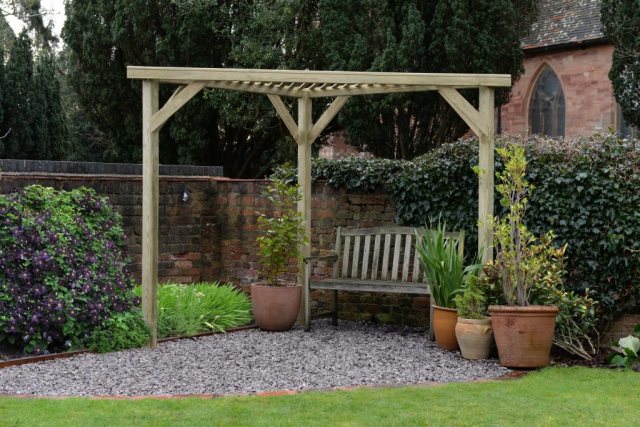 Forest Garden Forest Garden Slotted Corner Pergola