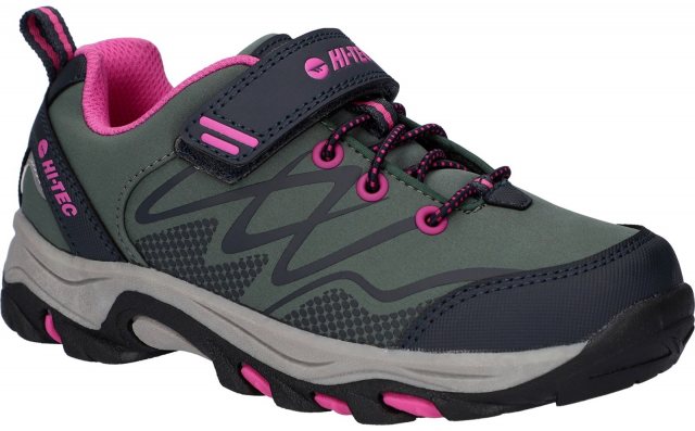 HI-TEC Hi-Tec Blackout Low Boot Dark Forest/India Ink/Pink