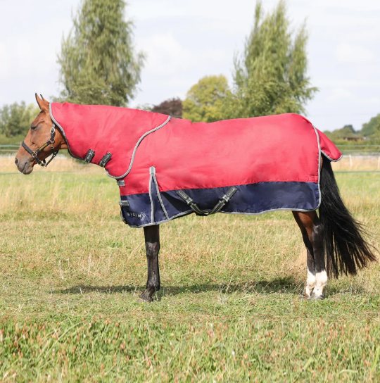 StormX Empra Turnout Rug With Detachable Neck Burgundy 200g
