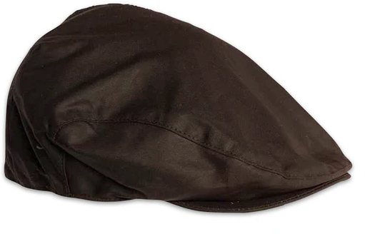 P J Powell Wax Flatcap Brown